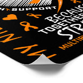 リボンハートMs姪の多発性硬化症認識度 ポスター (角)