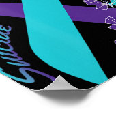 リボンバタフライ自殺認識度メンタルヘルス ポスター (角)