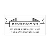 リボンバナー差出人住所 セルフインキングスタンプ (デザイン)