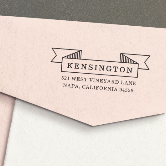 リボンバナー差出人住所 セルフインキングスタンプ