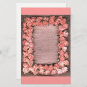 リボンバラ葉とサテン生地フォトフレームS 便箋 (正面/裏面)