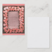 リボンバラ葉とSatin Photo Frame Business 名刺 (正面/裏面)