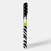 リボンフェイク宝石ゼブラドットパターンモノグラム Case-Mate iPhoneケース (裏面 / 右)