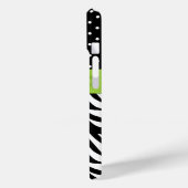 リボンフェイク宝石ゼブラドットパターンモノグラム Case-Mate iPhoneケース (裏面 / 左)