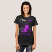 リボンフェザー線維筋痛認識度 Tシャツ (正面フル)