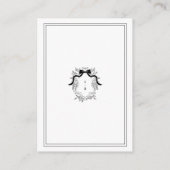 リボンフランスのボークレストモノグラム結婚の詳細 エンクロージャーカード (裏面)