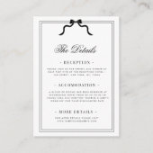 リボンフランスのボークレストモノグラム結婚の詳細 エンクロージャーカード (正面)