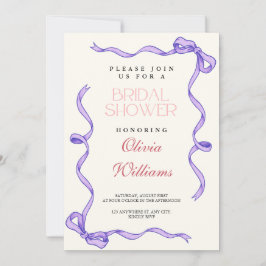 リボンブライダルシャワー 招待状