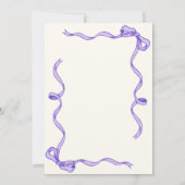 リボンブライダルシャワー 招待状 (裏面)