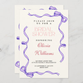 リボンブライダルシャワー 招待状