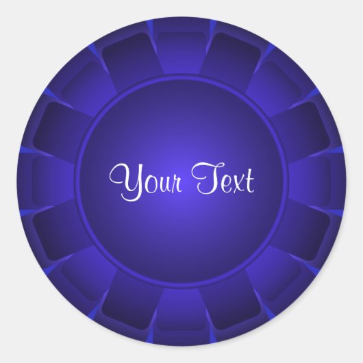 リボンブ空白のルーカスタマイズト ラウンドシール (正面)