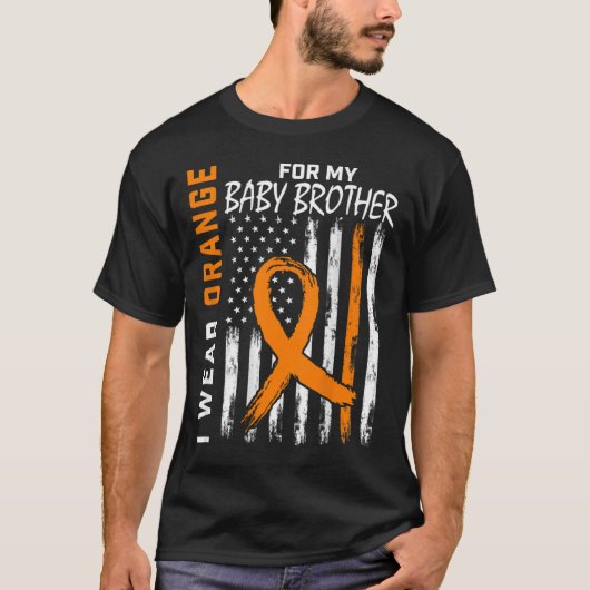 リボンベビーブラザー白血病認識度 Tシャツ (正面)