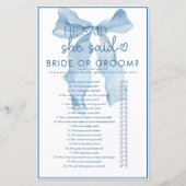 リボンボウブライダルシャワーゲーム (正面)