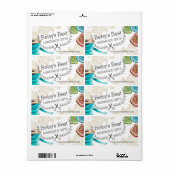 リボンボタンはさみすぼらしいシックな裁縫 ラベル (フルシート)