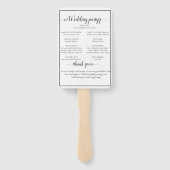 リボンボークラシカルブラック&ホワイト結婚ズ ハンドファン (裏面)