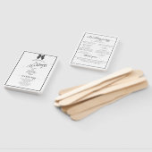 リボンボークラシカルブラック&ホワイト結婚ズ ハンドファン (組立なし)