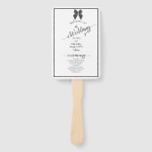 リボンボークラシカルブラック&ホワイト結婚ズ ハンドファン (正面)