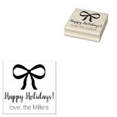 リボンボーハッピーホリデーズスタンプ ラバースタンプ (押印)