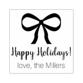 リボンボーハッピーホリデーズスタンプ ラバースタンプ (インプリント)