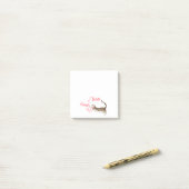 リボンメッセージ投稿メモ付きCat ポストイット (デスク上)