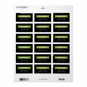 リボンモダン住所 シール (フルシート)