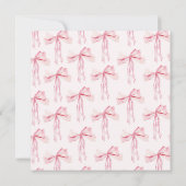 リボンモダン結び結びブライダルシャワー 招待状 (裏面)