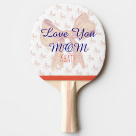 リボンラブユーママタイポグラフィエレガントマザーズ 卓球ラケット