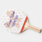 リボンラブユーママタイポグラフィエレガントマザーズ 卓球ラケット (横)