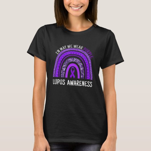 リボンレインボーインメイ衣服パープルルパスアワレネ Tシャツ (正面)