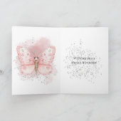 リボン付きかわいいウサギの誕生日 カード (内部)