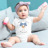 リボン付きのシリ―なガチョウ ベビーボディスーツ