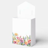 リボン付きのパーソナライズされた花のギフトボックス フェイバーボックス (オープン)