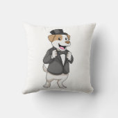 リボン付きの犬の花婿 クッション (裏面)