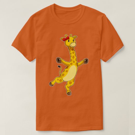 リボン付きキリン Tシャツ (デザイン正面)
