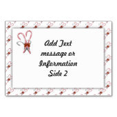 リボン付きクリスマスキャンディ缶2つ テーブルナンバー (裏面)