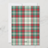 リボン付きクリスマスパーティー招待状 | ギンガム模様 シーズンカード (裏面)