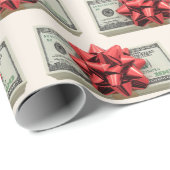 リボン付きクリスマスマネースタックギフト ラッピングペーパー (ロールコーナー)