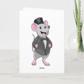 リボン付きグルーミングとしてマウス カード (裏面)