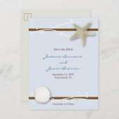 リボン付きシーシェル 案内ポストカード (正面/裏面)