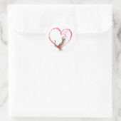 リボン付きハート ラウンドシール (バッグ)