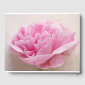 リボン付きピンク色の牡丹 ゲストブック (裏面)