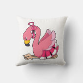 リボン付きフラミンゴ クッション (裏面)