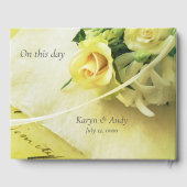 リボン付き結婚バラ ゲストブック (裏面)