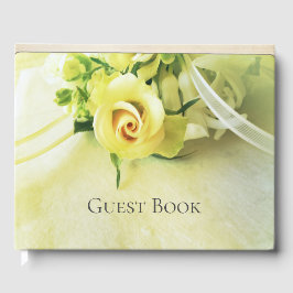 リボン付き結婚バラ ゲストブック
