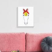 リボン付き馬 キャンバスプリント (インサイチュ (リビング))