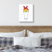 リボン付き馬 キャンバスプリント (インサイチュ (寝室))