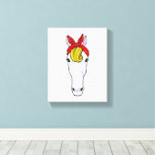 リボン付き馬 キャンバスプリント (インサイチュ (ウッドフロア))