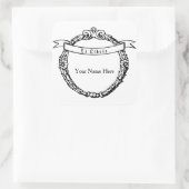 リボン付きEx Libris蔵書票ヴィンテージリース スクエアシール (バッグ)