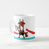 リボン切断おめでとうデザイン コーヒーマグカップ (正面左)