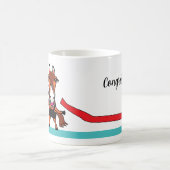 リボン切断おめでとうデザイン コーヒーマグカップ (中央)